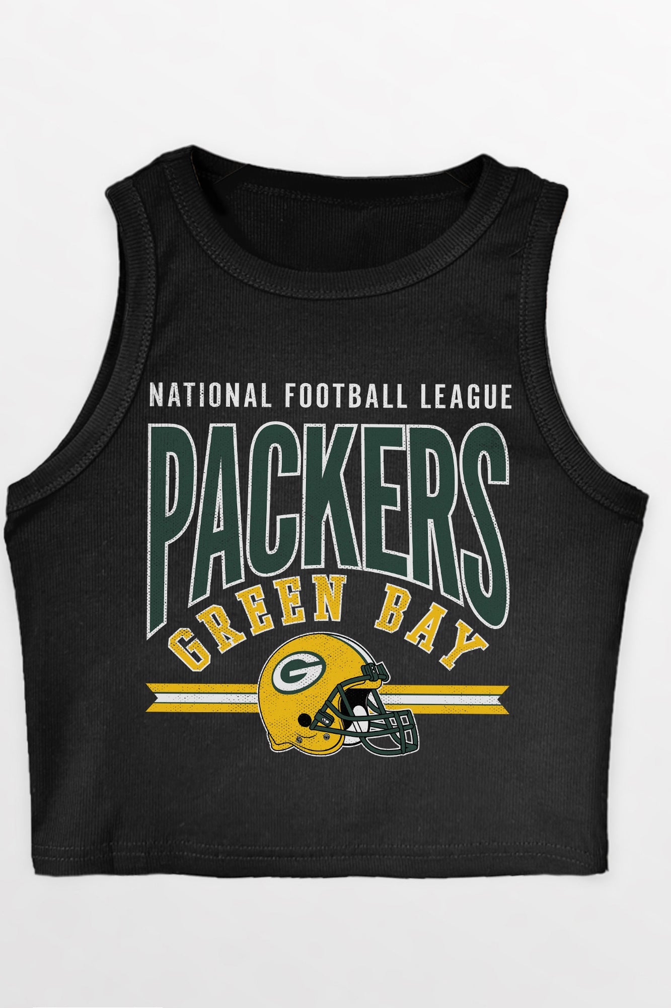 GREEN BAY PACKERS MIC DROP ESSENTIAL RIBBED CROP TANK