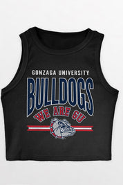GONZAGA BULLDOGS MIC DROP ESSENTIAL RIBBED CROP TANK