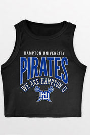 HAMPTON PIRATES MIC DROP ESSENTIAL RIBBED CROP TANK