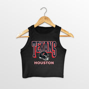 HOUSTON TEXANS PURE VICTORY ESSENTIAL RIBBED CROP TANK