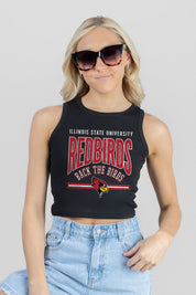 ILLINOIS STATE REDBIRDS MIC DROP ESSENTIAL RIBBED CROP TANK