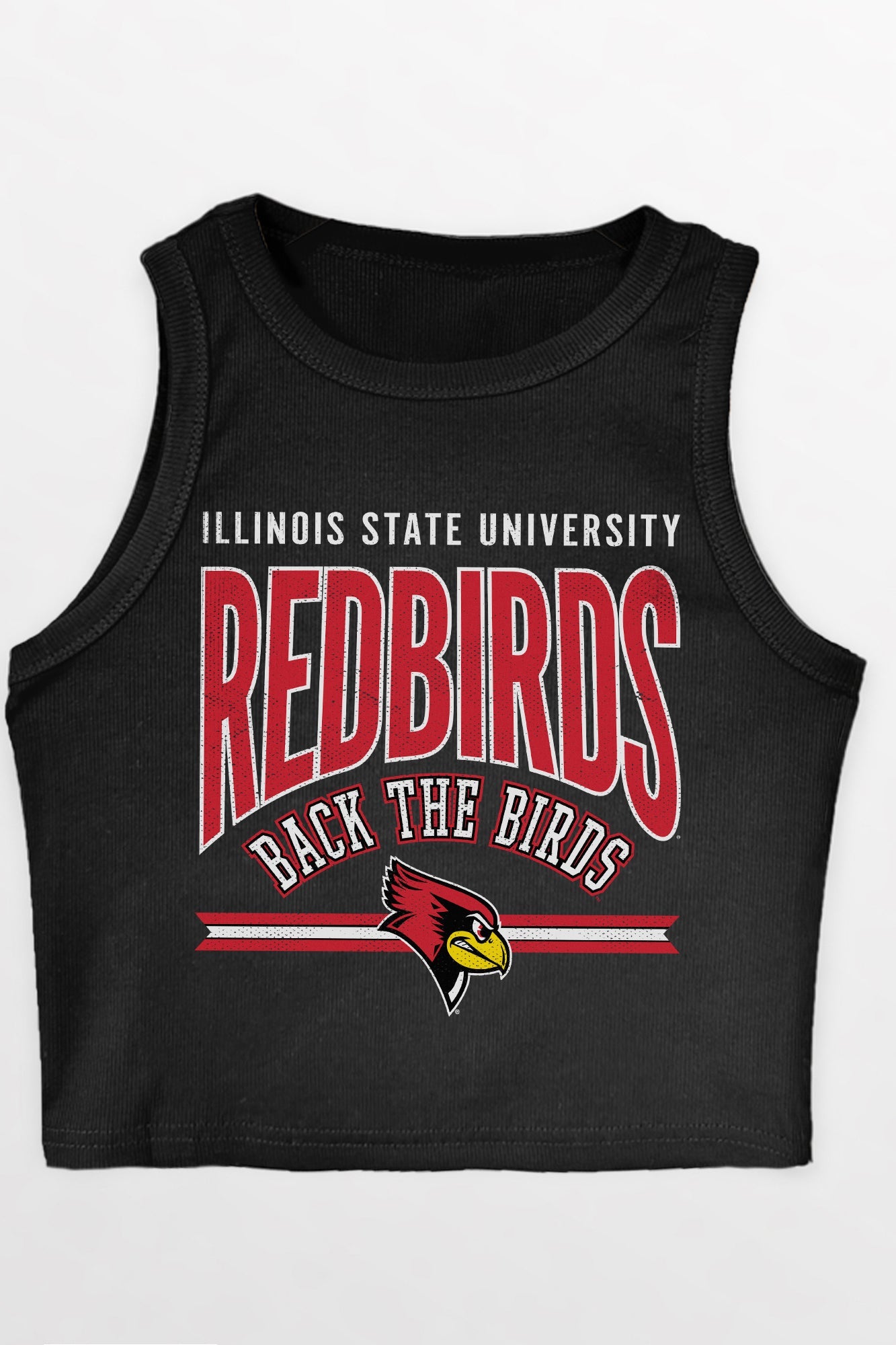 ILLINOIS STATE REDBIRDS MIC DROP ESSENTIAL RIBBED CROP TANK