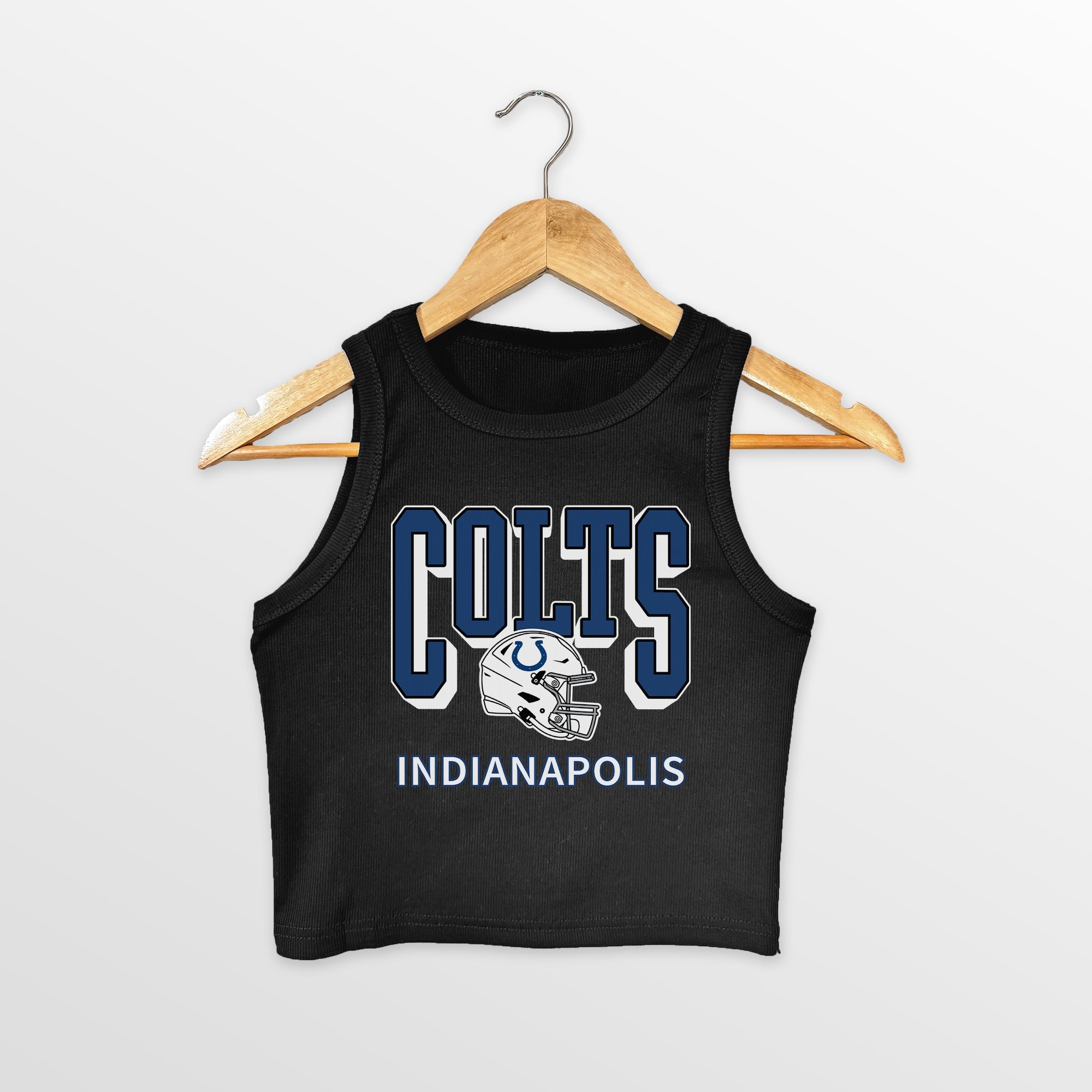 INDIANAPOLIS COLTS PURE VICTORY ESSENTIAL RIBBED CROP TANK