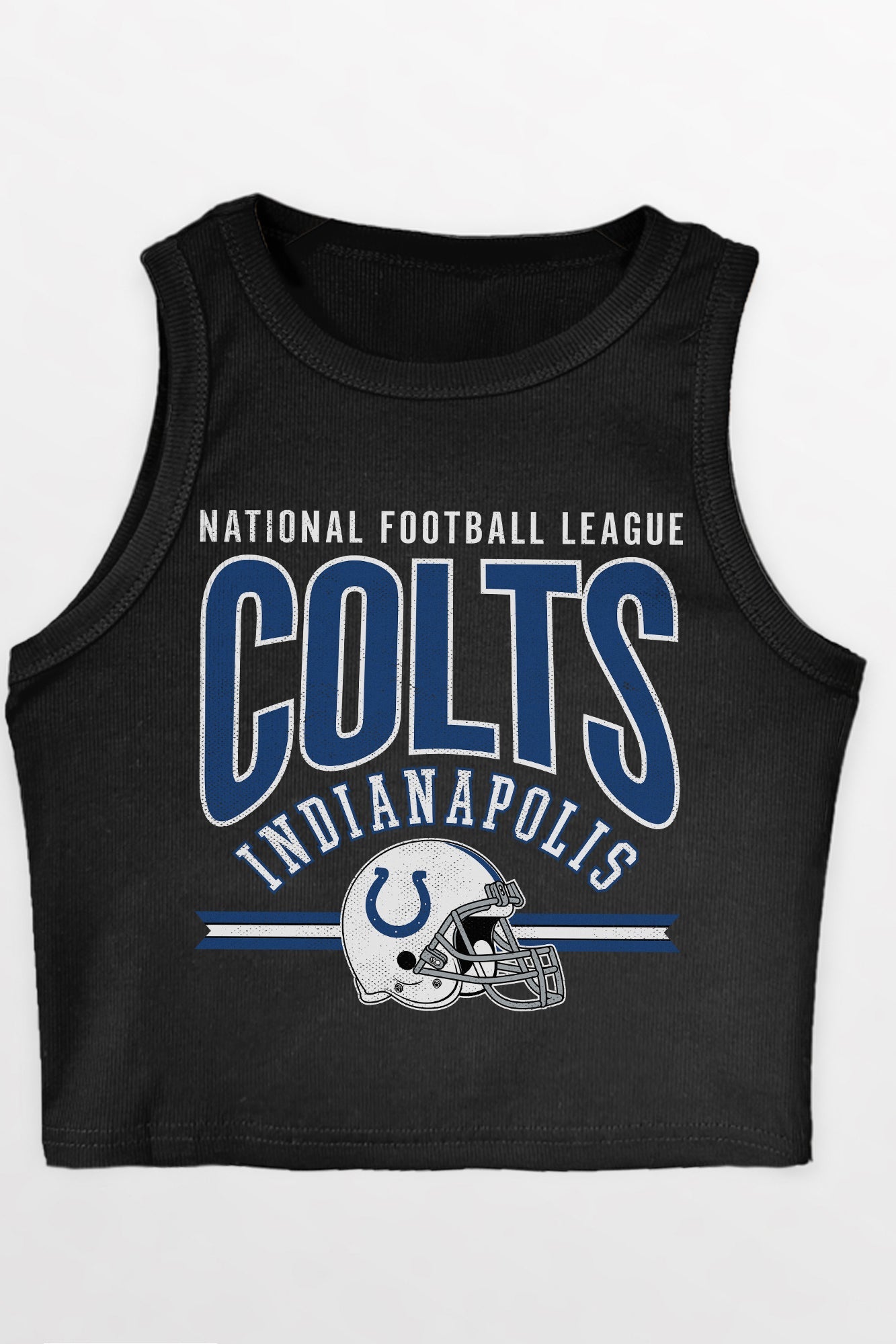 INDIANAPOLIS COLTS MIC DROP ESSENTIAL RIBBED CROP TANK