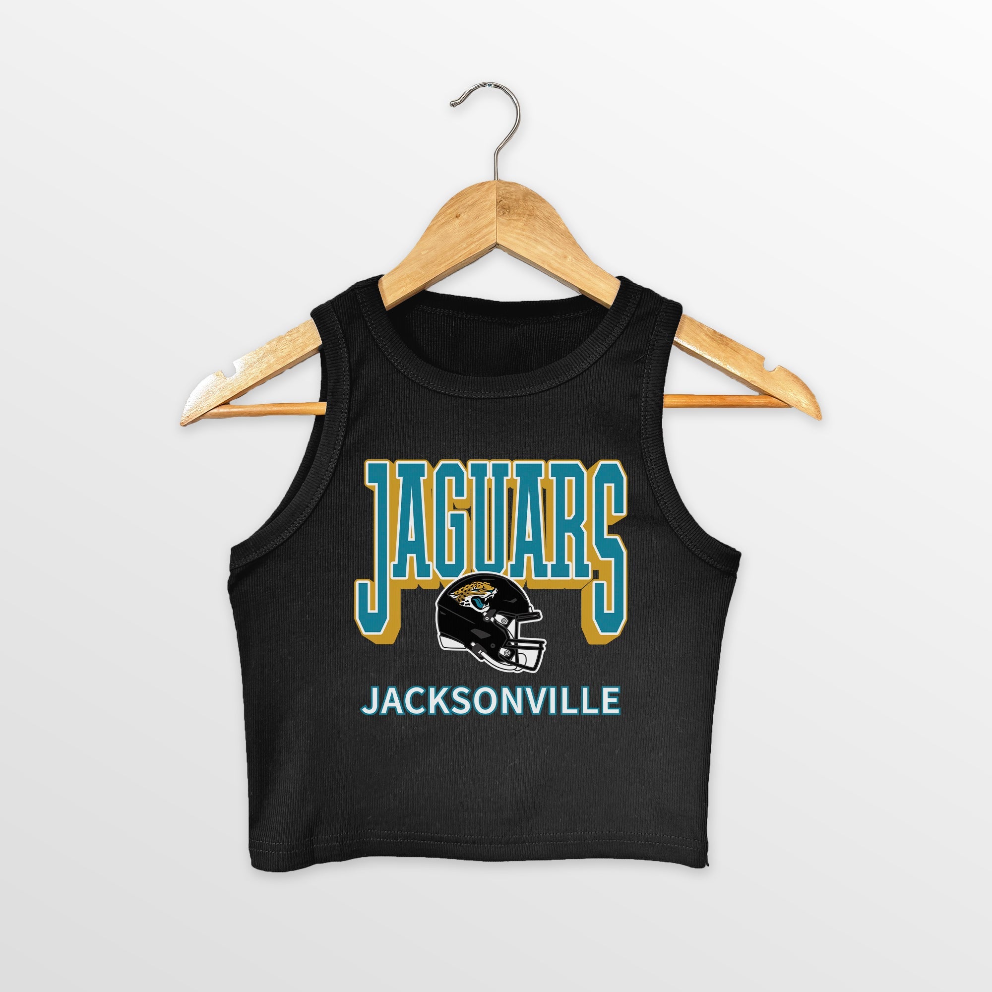 JACKSONVILLE JAGUARS PURE VICTORY ESSENTIAL RIBBED CROP TANK