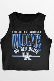 KENTUCKY WILDCATS MIC DROP ESSENTIAL RIBBED CROP TANK