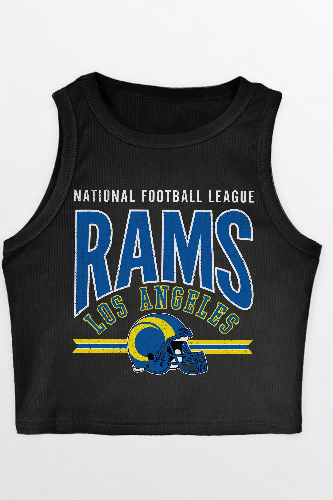 LOS ANGELES RAMS MIC DROP ESSENTIAL RIBBED CROP TANK