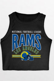 LOS ANGELES RAMS MIC DROP ESSENTIAL RIBBED CROP TANK