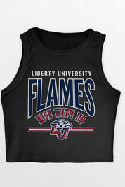 LIBERTY FLAMES MIC DROP ESSENTIAL RIBBED CROP TANK