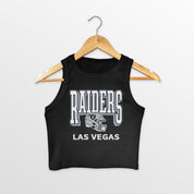 LAS VEGAS RAIDERS PURE VICTORY ESSENTIAL RIBBED CROP TANK