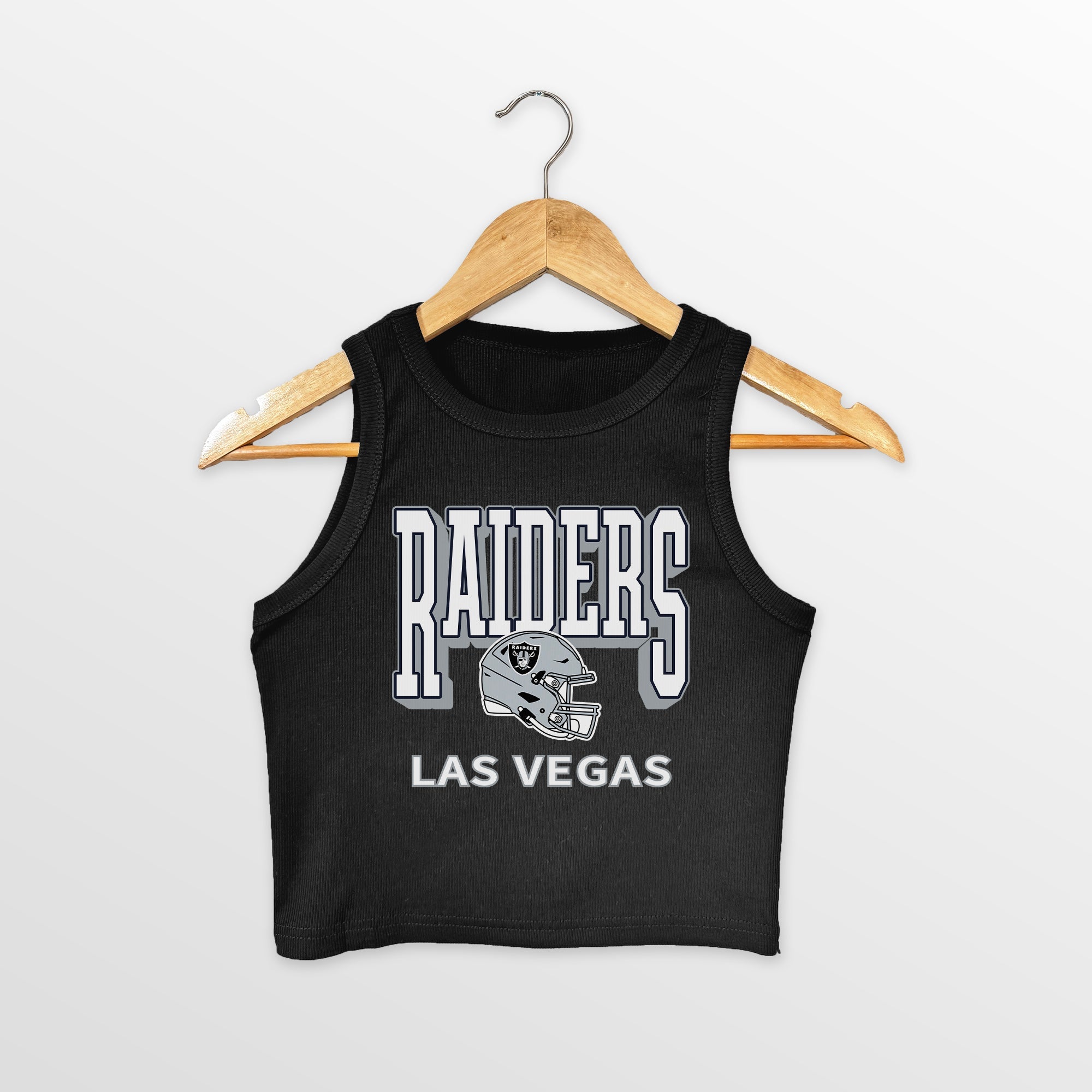 LAS VEGAS RAIDERS PURE VICTORY ESSENTIAL RIBBED CROP TANK