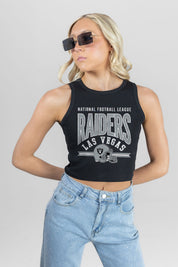 LAS VEGAS RAIDERS MIC DROP ESSENTIAL RIBBED CROP TANK