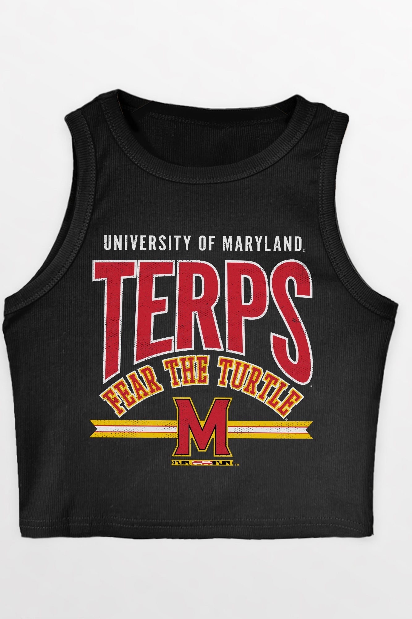 MARYLAND TERRAPINS MIC DROP ESSENTIAL RIBBED CROP TANK