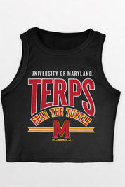 MARYLAND TERRAPINS MIC DROP ESSENTIAL RIBBED CROP TANK