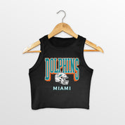 MIAMI DOLPHINS PURE VICTORY ESSENTIAL RIBBED CROP TANK