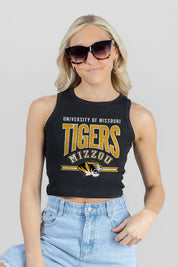 MISSOURI TIGERS MIC DROP ESSENTIAL RIBBED CROP TANK