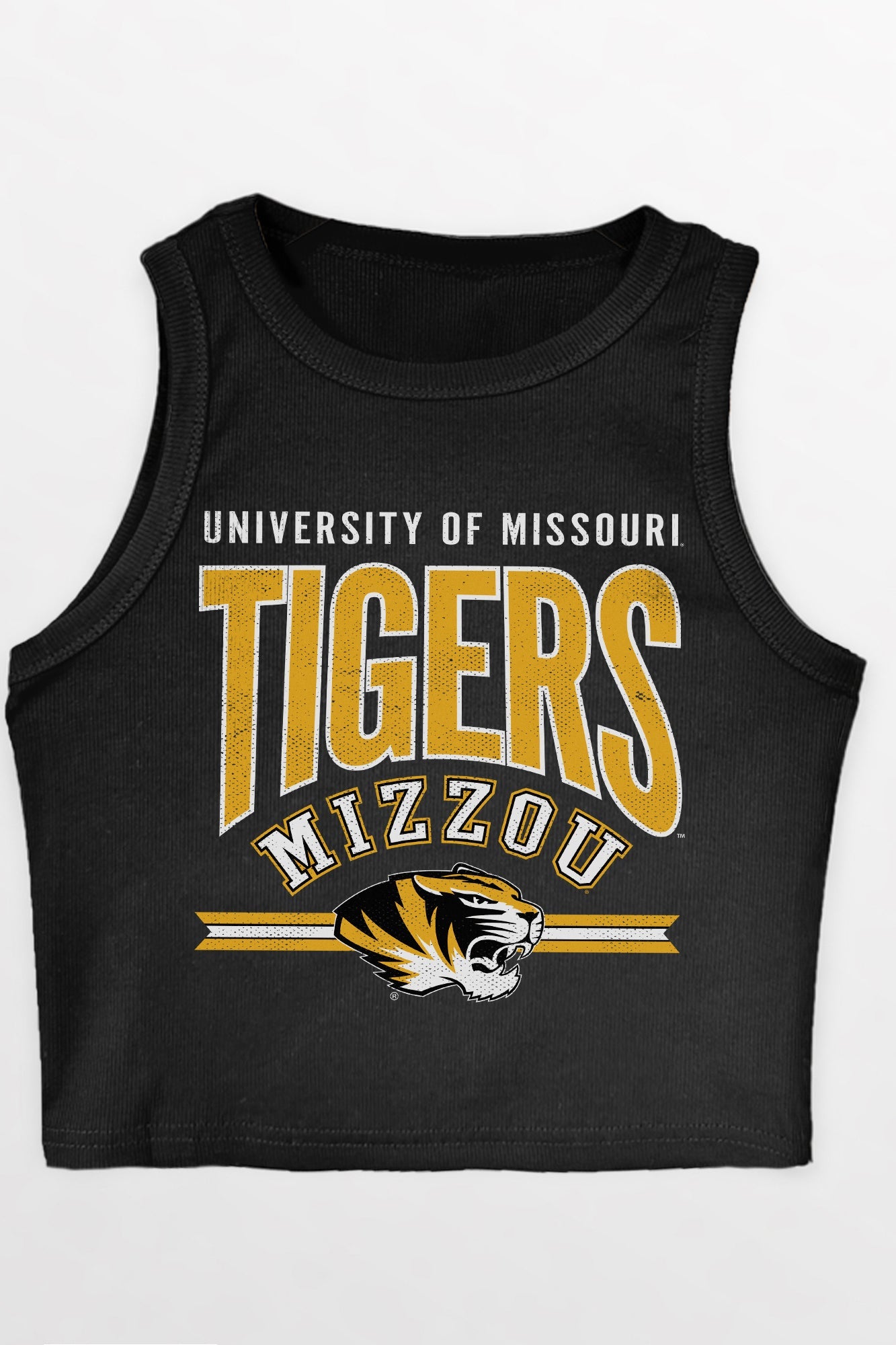 MISSOURI TIGERS MIC DROP ESSENTIAL RIBBED CROP TANK