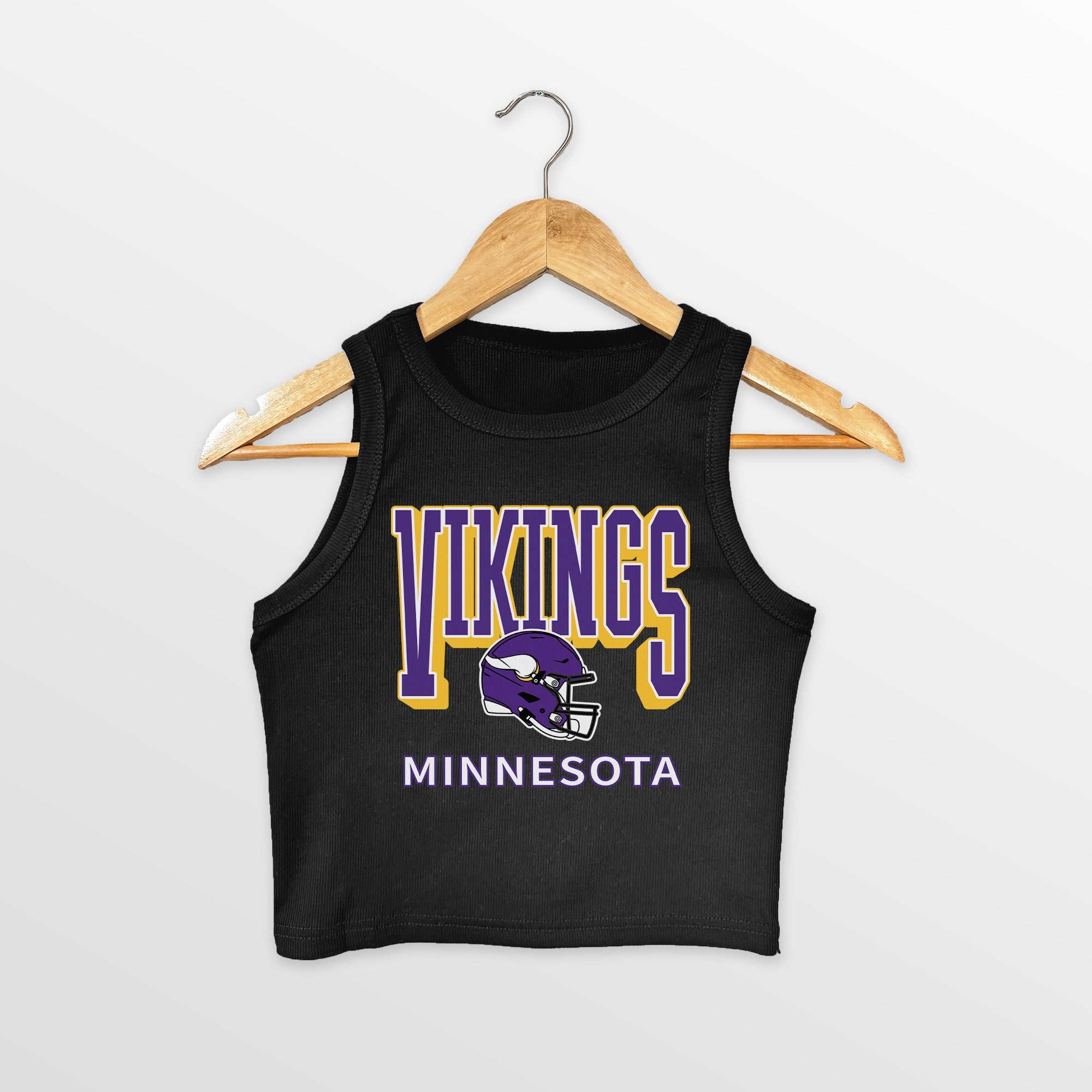 MINNESOTA VIKINGS PURE VICTORY ESSENTIAL RIBBED CROP TANK