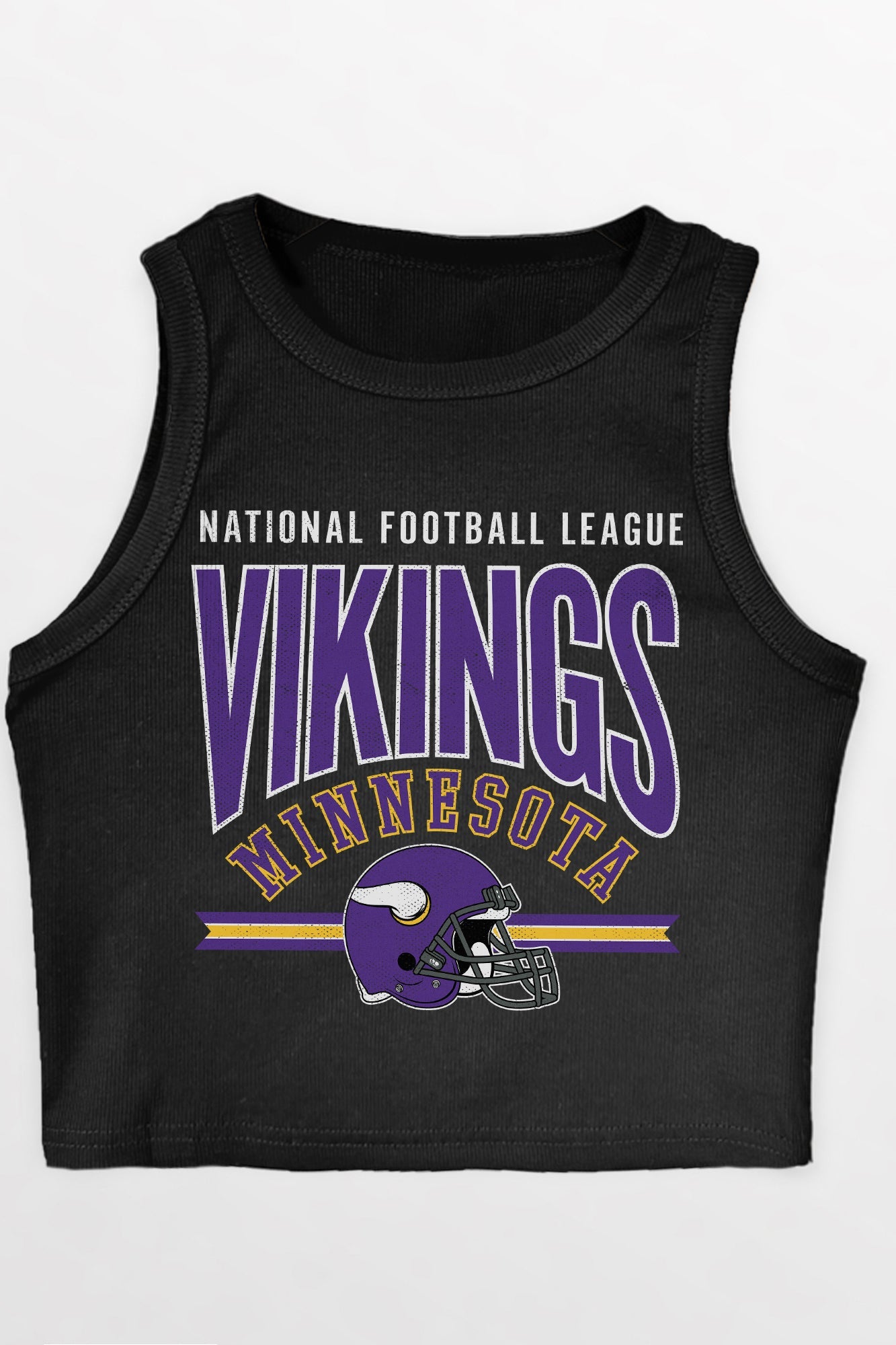 MINNESOTA VIKINGS MIC DROP ESSENTIAL RIBBED CROP TANK