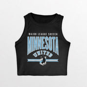 MINNESOTA UNITED MIC DROP ESSENTIAL RIBBED CROP TANK