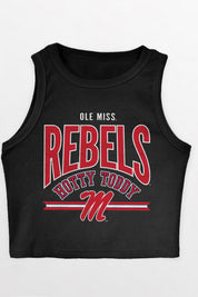 OLE MISS REBELS MIC DROP ESSENTIAL RIBBED CROP TANK