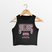 MISSISSIPPI STATE BULLDOGS PURE VICTORY ESSENTIAL RIBBED CROP TANK