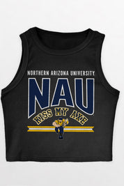 NORTHERN ARIZONA LUMBERJACKS MIC DROP ESSENTIAL RIBBED CROP TANK
