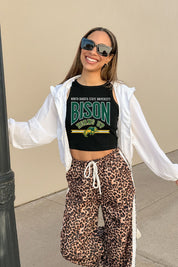 NORTH DAKOTA STATE BISON MIC DROP ESSENTIAL RIBBED CROP TANK