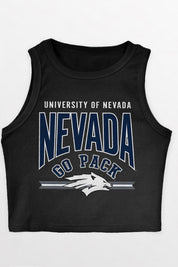 NEVADA WOLF PACK MIC DROP ESSENTIAL RIBBED CROP TANK