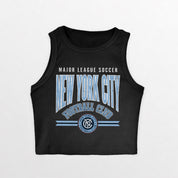 NEW YORK CITY FC MIC DROP ESSENTIAL RIBBED CROP TANK