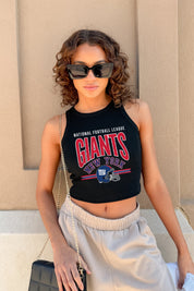 NEW YORK GIANTS MIC DROP ESSENTIAL RIBBED CROP TANK