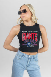 NEW YORK GIANTS MIC DROP ESSENTIAL RIBBED CROP TANK