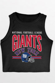 NEW YORK GIANTS MIC DROP ESSENTIAL RIBBED CROP TANK