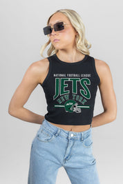 NEW YORK JETS MIC DROP ESSENTIAL RIBBED CROP TANK