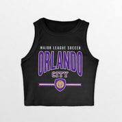 ORLANDO CITY SC MIC DROP ESSENTIAL RIBBED CROP TANK