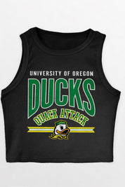 OREGON DUCKS MIC DROP ESSENTIAL RIBBED CROP TANK