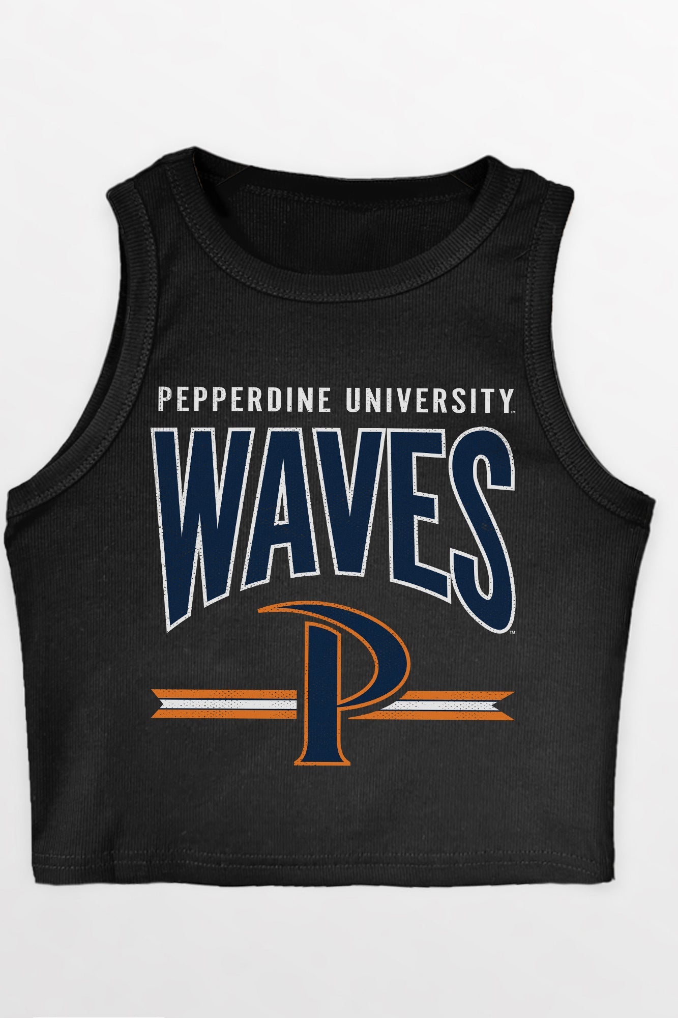 PEPPERDINE WAVES MIC DROP ESSENTIAL RIBBED CROP TANK