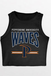 PEPPERDINE WAVES MIC DROP ESSENTIAL RIBBED CROP TANK