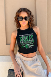 PHILADELPHIA EAGLES MIC DROP ESSENTIAL RIBBED CROP TANK
