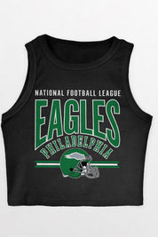 PHILADELPHIA EAGLES MIC DROP ESSENTIAL RIBBED CROP TANK