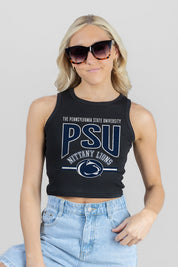 PENN STATE NITTANY LIONS MIC DROP ESSENTIAL RIBBED CROP TANK