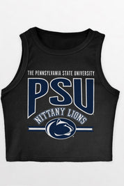 PENN STATE NITTANY LIONS MIC DROP ESSENTIAL RIBBED CROP TANK