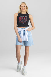 REAL SALT LAKE MIC DROP ESSENTIAL RIBBED CROP TANK