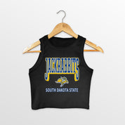SOUTH DAKOTA STATE JACKRABBITS PURE VICTORY ESSENTIAL RIBBED CROP TANK