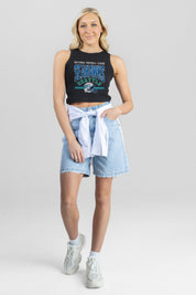 SEATTLE SEAHAWKS MIC DROP ESSENTIAL RIBBED CROP TANK