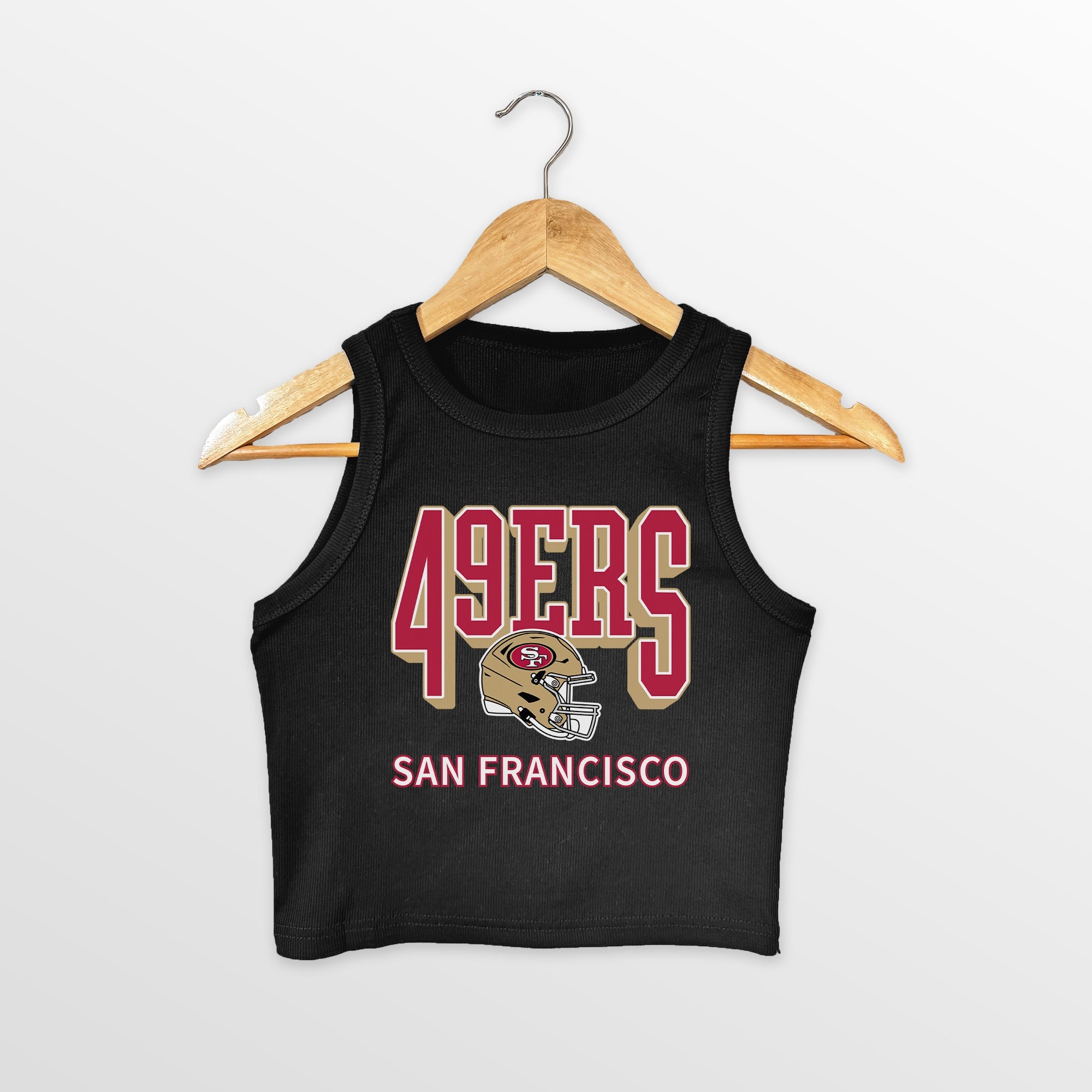SAN FRANCISCO 49ERS PURE VICTORY ESSENTIAL RIBBED CROP TANK