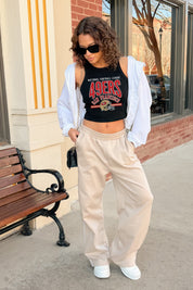 SAN FRANCISCO 49ERS MIC DROP ESSENTIAL RIBBED CROP TANK