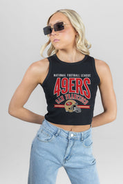 SAN FRANCISCO 49ERS MIC DROP ESSENTIAL RIBBED CROP TANK