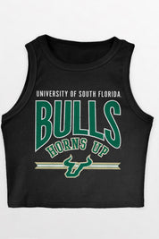 SOUTH FLORIDA BULLS MIC DROP ESSENTIAL RIBBED CROP TANK