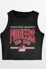 SACRED HEART PIONEERS MIC DROP ESSENTIAL RIBBED CROP TANK